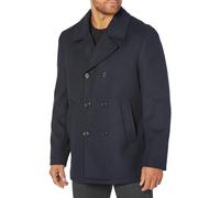 Ben Sherman Men's Boris Classic Double Breasted Peacoat Jacket, Navy, S