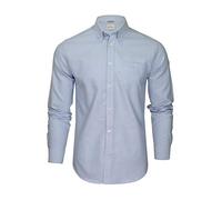 Ben Sherman Men's Button-Down Collar Oxford Shirt, Long Sleeved, Regular Fit (Blue Shadow (Embroidered Pocket Logo)) XXXL