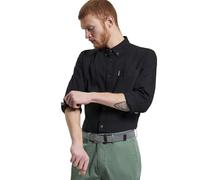 Ben Sherman Men's Button-Down Collar Signature Oxford Shirt, Tab Logo Pocket, Long Sleeved, Regular Fit (Black.) XXL