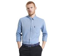 Ben Sherman Men's Button-Down Collar Signature Oxford Shirt, Tab Logo Pocket, Long Sleeved, Regular Fit (Airforce.) M