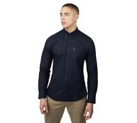 Ben Sherman Men's Button-Down Collar Signature Oxford Shirt, Tab Logo Pocket, Long Sleeved, Regular Fit (Black) XL
