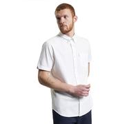 Ben Sherman Men's Button-Down Collar Signature Oxford Shirt, Tab Logo Pocket, Short Sleeved, Regular Fit (White.) L