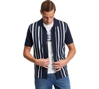 Ben Sherman Mens Button Through Stripe Short Sleeve Polo Shirt