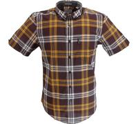 Ben Sherman Mens Checked Shirts (UK, Alpha, XL, Regular, Regular, Wine)
