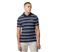 Ben Sherman Mens Fine Stripe Polo Dark Navy 0075872 Medium