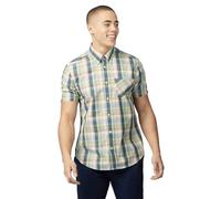 Ben Sherman Mens Gingham Overcheck Shirt Short Sleeved (Grass Green) M