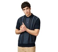 Ben Sherman Mens Knit Vertical Stripe Polo Shirt