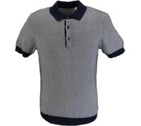 Ben Sherman Mens Knitted Textured Polo Shirt (UK, Alpha, XL, Regular, Regular, Navy)