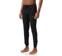 Ben Sherman Men's Lounge Pant, Black, Slimfit Bottoms, 100% Cotton, Ankle Length, Drawstring Waist, Mid Rise, Size L