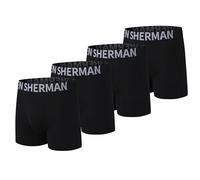 Ben Sherman Men's Micro Modal Boxer Briefs Underwear Lux Modal Moisture Wicking, Ultra Soft, Breathable & Comfortable, Black/Black/Black/Black, L
