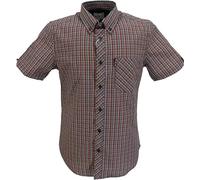 Ben Sherman Mens Mini Gingham Check Shirt Short Sleeved (Scarlett) 4XL