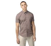 Ben Sherman Mens Mini Gingham Check Shirt Short Sleeved (Scarlett) L