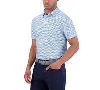 Ben Sherman Men's Performance Extra Soft Polo Golf Shirts- Stretch, Moisture-Wicking, Odor Resistant, Baby Blue, XXL