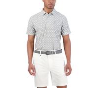 Ben Sherman Men's Performance Golf Polo- Stretch, Extra Soft Fabric, Moisture-Wicking, Odor Resistant Shirts, Baby Grey, Large