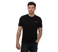 Ben Sherman Mens Script Logo T-Shirt in Black Cotton - Size Large