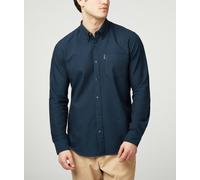 Ben Sherman Mens Shirt Cotton Long Sleeve Button Down Oxford Black White Blue