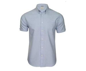 Ben Sherman Men's Short Sleeve Oxford Shirt in White | 100% cotton, Chest pocket, Short sleeves, Oxford weave, Button-down collar, Smart casual shirt