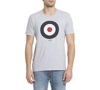 Ben Sherman Men's Short Sleeve Target Crew Neck T-Shirt - Gray - Large