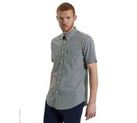 Ben Sherman Men's Signature House Check Shirt, Short Sleeved, Button-Down Collar (Corn) L
