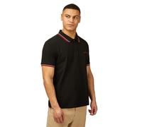Ben Sherman Men's Signature Pique Polo T-Shirt, 100% Organic Cotton, Regular Fit (Black.) XL