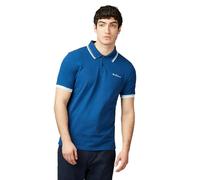 Ben Sherman Men's Signature Pique Polo T-Shirt, 100% Organic Cotton, Regular Fit (Royal Blue.) L