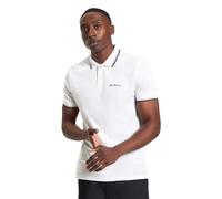 Ben Sherman Men's Signature Pique Polo T-Shirt, 100% Organic Cotton, Regular Fit (White.) L