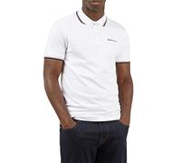 Ben Sherman Men's Signature Polo Slim Fit Plain Polo Short Sleeve Polo Shirt, White (White 10), XXXXX-Large (Manufacturer Size: 5XL)