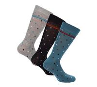 Ben Sherman Mens Spotted Crew Socks (Pack of 3) / 7 UK-11 UK Navy/Green/Teal GT5