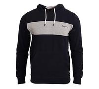 Ben Sherman Mens Stripe Logo Hoodie (S) (Navy)