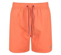 Ben Sherman Mens Swim Shorts in Orange Medium Length, Classic Style Nylon Quick Dry with Elasticated Waistband with Draw Strings