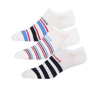 Ben Sherman Mens Timtan 3 Pack Socks White Stripe 7-11