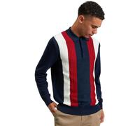 Ben Sherman Mens Vertical Stripe Long Sleeve Polo Shirt