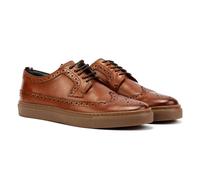 (Brown, 9 (Adults')) Ben Sherman Preston Leather Men's Reddish Brown Lace-Up Shoes
