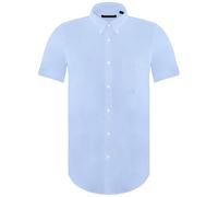 Ben Sherman Short Sleeve Collared Mens Blue Oxford Shirt 1012798_BLUE