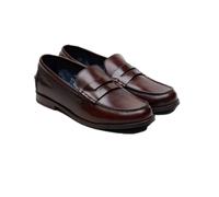 (, ) Ben Sherman Sid Brush Off Leather Men's Brown Penny Loafers