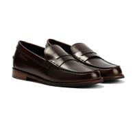 Ben Sherman Sid Brush Off Leather Men's Brown Penny Loafers UK 11