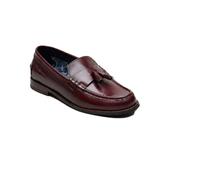 Ben Sherman Sid Brush Off Leather Men's Burgundy Tassel Loafers - UK 10
