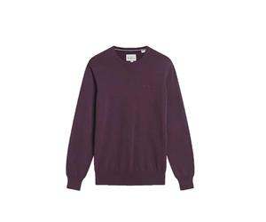 Ben Sherman Signature Knitted Crew Neck Jumper Plum Classic Fit 0063370 Large Long Sleeved