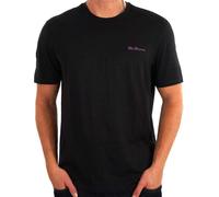 Ben Sherman Men's Signature T-Shirt, Short Sleeved, 100% Organic Cotton, Regular Fit (Black) L