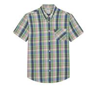 Ben Sherman Signature Window Overcheck Short Sleeve Shirt for Mens (0075937) Grass Green, 5XL