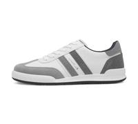 (UK Size 8, White/Grey) Ben Sherman Sokka Men's Comfort Stylish Classic Smart Fashion Casual Trainers