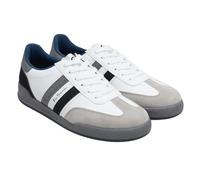 Ben Sherman Mens Sokka Stripe Trainers White/Grey/Black 11