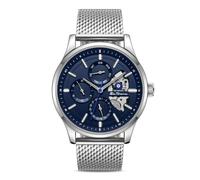Ben Sherman St Albans Blue Dial Stainless Steel Bracelet Quartz Multifunction Watch for Men, Mineral Glass, 3 ATM, 43.5mm Case
