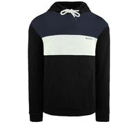 Ben Sherman Striped Panelled Hoody Mens Pullover Jumper 0065215 Black
