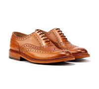 (Brown, 9 (Adults')) Ben Sherman Sugarman Brogue Leather Men's Tan Lace-Up Shoes