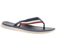Ben Sherman Surfside Mens Navy Nubuck Striped Flip-Flops, Size: 10
