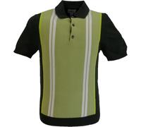 Ben Sherman Vertical Stipe Knit Polo Shirt (UK, Alpha, L, Regular, Regular, Camouflage)