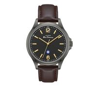Ben Sherman Westminster Black Dial Brown Genuine Leather Strap Quartz Analog Watch for Men, Mineral Glass, 3 ATM, 43mm Case
