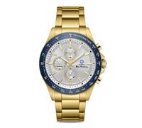 Ben Sherman Winchester Silver Dial Gold Plated Stainless Steel Bracelet Quartz Chronograph Watch for Men, Mineral Glass, 3 ATM, 43.2mm Case