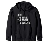 Ben The Man The Myth The Legend - Funny Gift for Ben Zip Hoodie
